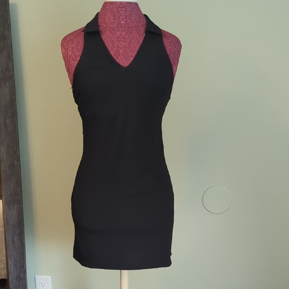 Calvin Klein Performance Black Athleisure Halter Dress, US XS - Picture 1 of 7